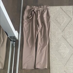 Women’s trousers, stretchy with belt camel